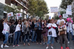 © ActuSoins/ Malika Surbled. Les infirmiers libéraux se sont déjà mobilisés un peu partout en France le 1er octobre dernier. Ici, devant l'ARS de Marseille. 