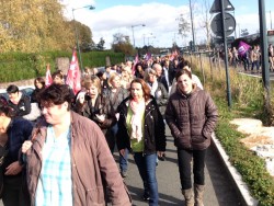 Image Twitter Sud Santé. Le 3 novembre, à Rennes, les salariés du CH Guillaume Régnier manifestent