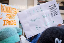 manifestation des infirmières 8 novembre marseille iade hopital nord en colère
