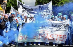 Manifestation des IADE à Paris, le jeudi 5 juin 2014