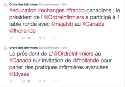 Canada : le président de l'Ordre infirmier dans les bagages de Hollande