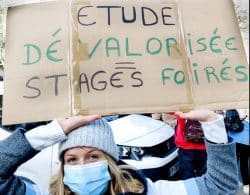 manifestation ESI étudiants en soins infirmier 10 décembre 2020