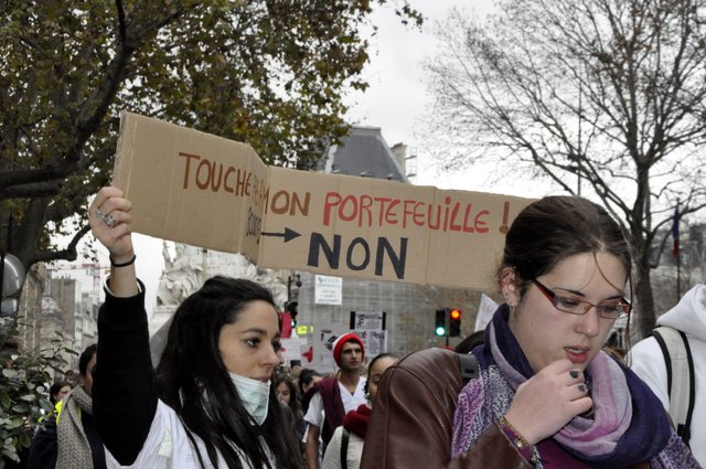 Financement des études infirmières à l'AP-HP : négociations en bonne voie ©Cyrienne Clerc - Manifestation des ESI le 18 décembre 2014