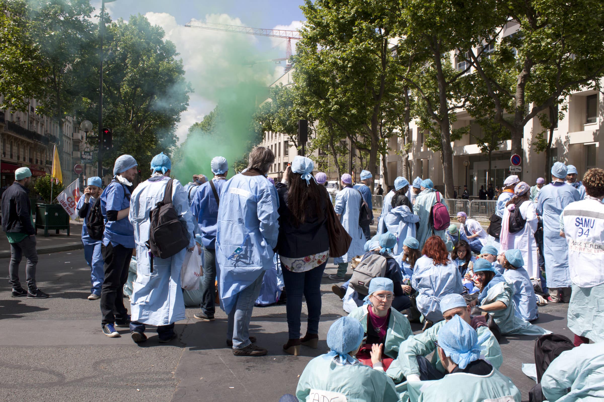 © Laure Martin Lors du rassemblement des IADE du 21 mai 2015. 