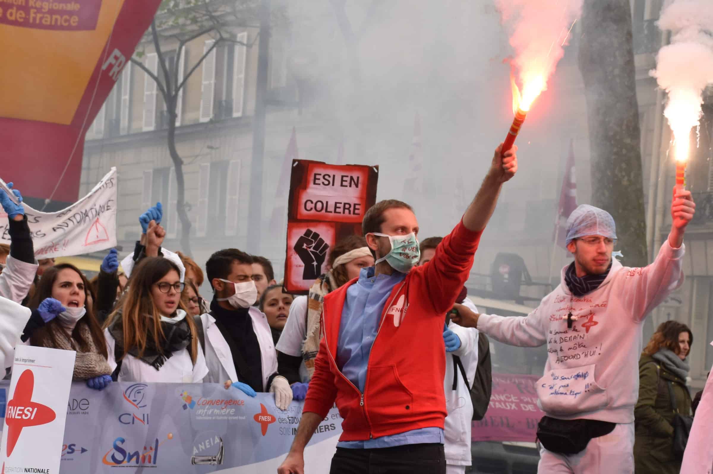 manifestation des infirmiers 8 novembre fnesi federation nationale des etudiants infirmiers