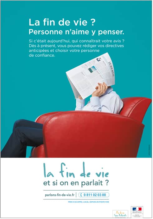 Fin de vie : une campagne grand-public, relative aux droits des malades