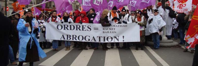 Manifestation contre les ordres professionnels le 18 septembre