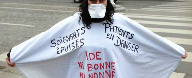 Les infirmières sur le pavé…dans le désordre