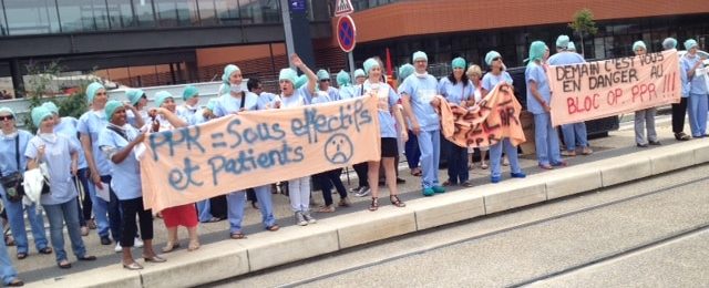 Toulouse : les soignants des blocs opératoires de l’hôpital PPR en grève Toulouse : les soignants des blocs opératoires de l’hôpital PPR en grève