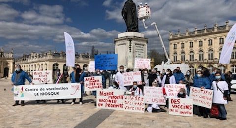 Vaccination contre la Covid-19 : les infirmiers libéraux manifestent à Nancy